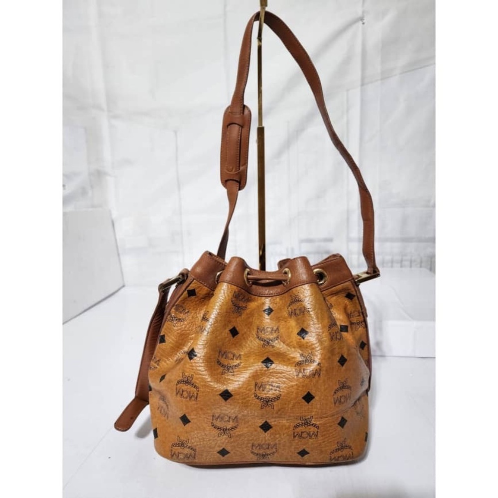 Authentic Mcm Visetos Essential Drawstring Bucket… - image 4